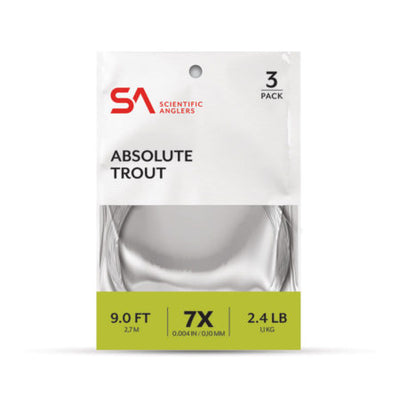 SCIENTIFIC ANGLERS ABSOLUTE TROUT 3 X PACK 7 1/2 FT